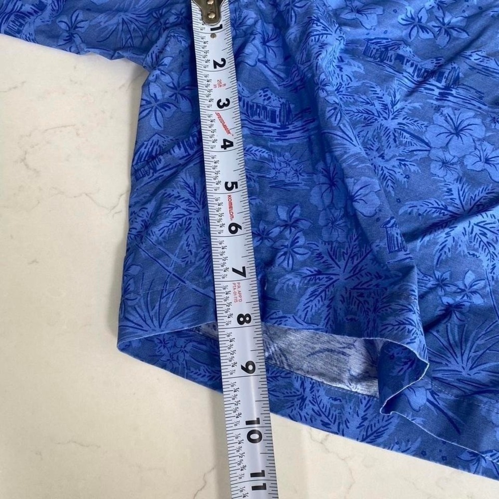 Peter Millar Men's Blue Tropical Print Golf Shorts Size 35 Flat Front - Picture 5 of 7